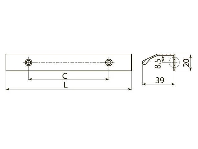 Maner mobila TREX 350 mm, aluminiu [2]