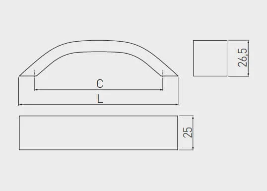 Maner mobila UA-337 320 mm, aluminiu [4]