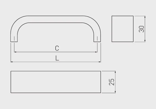 Maner mobila UA-347 128 mm, aluminiu [2]