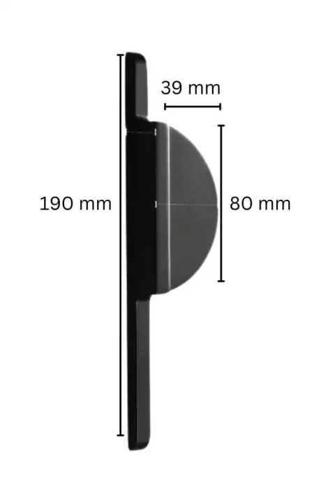 Maner mobila ZA014 190 mm, negru mat [3]