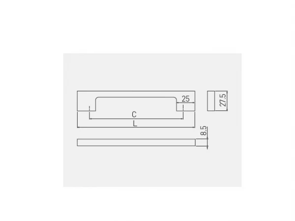 Maner mobila ZAMAK 96 mm, aluminiu [2]