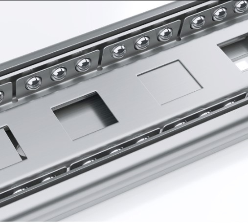 REJS- Glisiera cu  bile L 450 mm H 45 mm SOLIDE SLIDE , amortizare si, extragere totala, 35 kg [2]