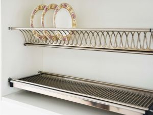Scurgător de vase pt corp 500  în 2 nivele, cu tavă din inox, [3]