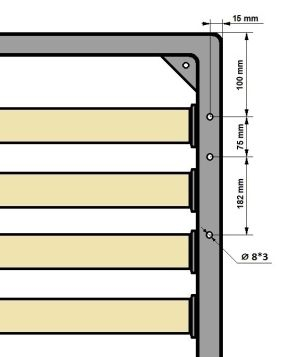 Somiera Metalica Lux pentru 2 persoane 1600 x 1900 mm [4]