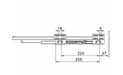 Tandembox Slim L=300mm, H=86mm, alb, reglabil [5]