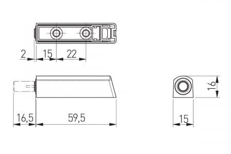 Tip-on aplicat usa mobila, scurt, alb [2]
