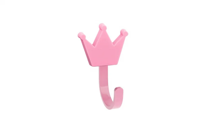 Agățători cuier - Agatatoare cuier copii CROWN 42x88 mm, roz