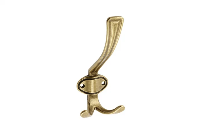 Agățători cuier - Agatatoare cuier CORUNA D 158x66 mm, 3 agatatori, alama antichizata
