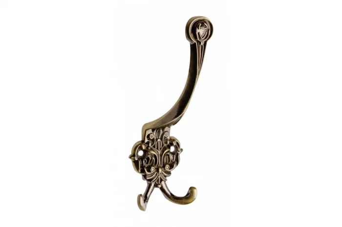 Agățători cuier - Agatatoare cuier K24 150x50 mm, 3 agatatori, alama antichizata