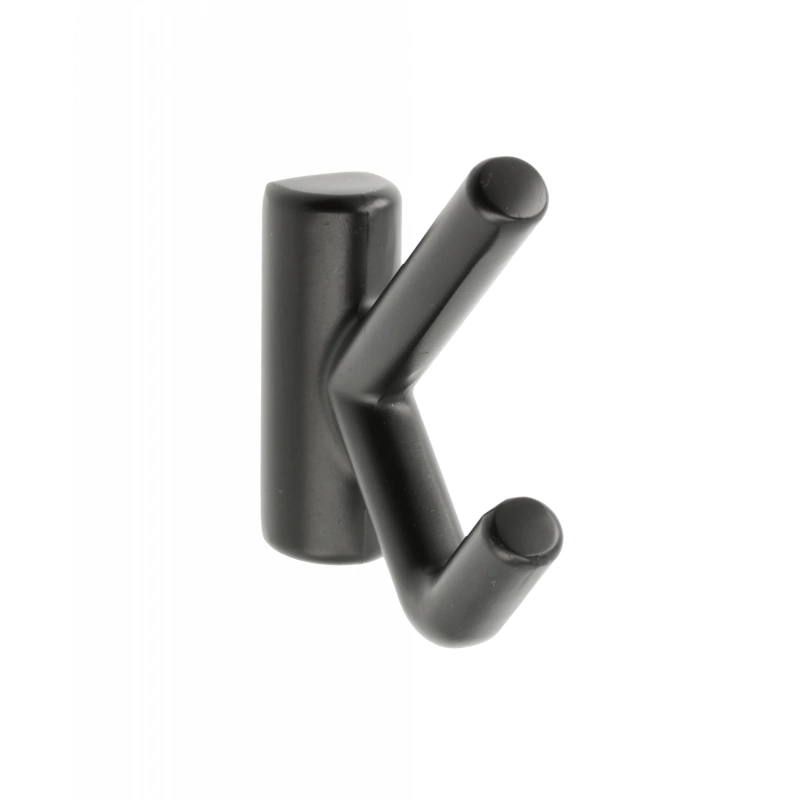 Agățători cuier - Agatatoare cuier LENS 53x15 mm, 2 agatatori, negru mat