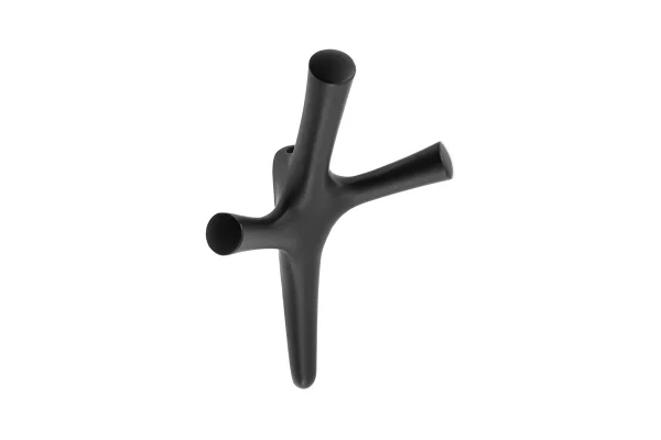 Agățători cuier - Agatatoare cuier Walencia 107x164 mm, 3 agatatori, negru mat