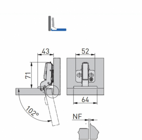 Balama incadrata Silento Pro, soft-close, placuta reglaj 3D [3]