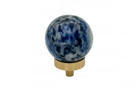 Mânere, butoni, ag. cuier - Buton mobila Blue Marble 30x40 mm, alama