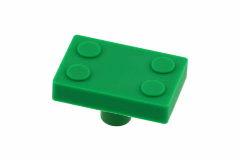 Butoni - Buton mobila copii BLOCK 45x30 mm, verde