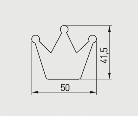 Buton mobila copii CROWN 50x41 mm, roz [1]