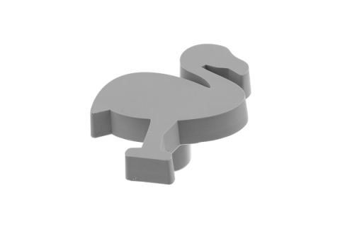 Butoni - Buton mobila copii FLAMINGO 42x52 mm, gri