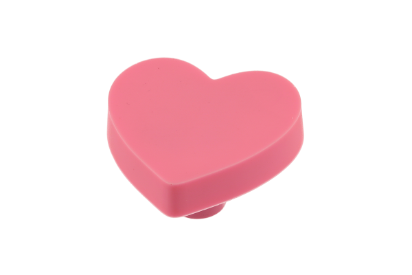 Butoni - Buton mobila copii HEART 41x41 mm, roz