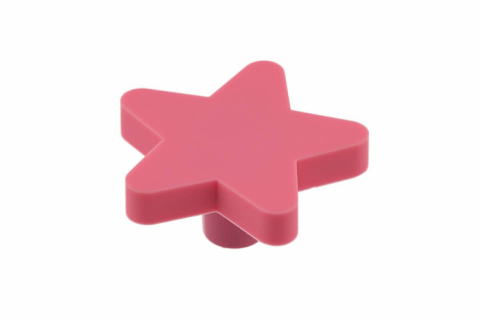 Butoni - Buton mobila copii Star 50x48 mm, roz