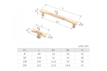 Buton mobila FIRENZE 60x30 mm, negru mat [1]