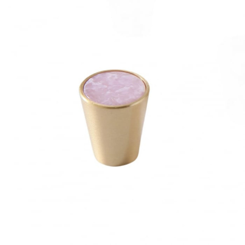 Mânere, butoni, ag. cuier - Buton mobila HK0041 24x28 mm, alama + marmura