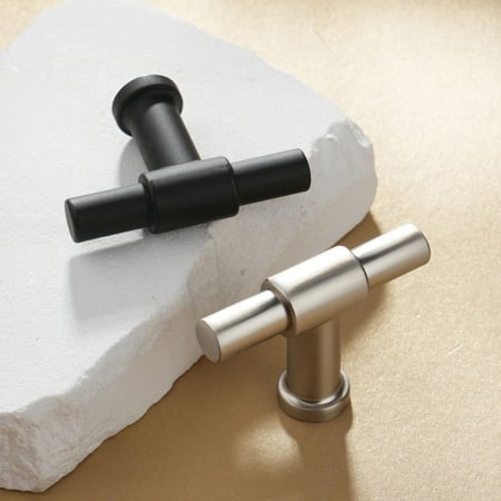 Buton mobila T-Bar 55x40 mm, negru mat [1]