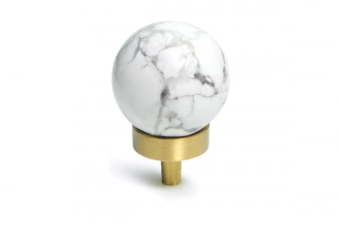 Butoni - Buton mobila White Marble 30x40 mm, alama