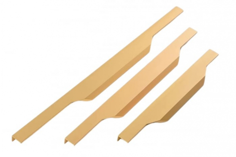 FERONERIE MOBILIER - Maner mobila CROSS LINE 150 mm, brushed gold