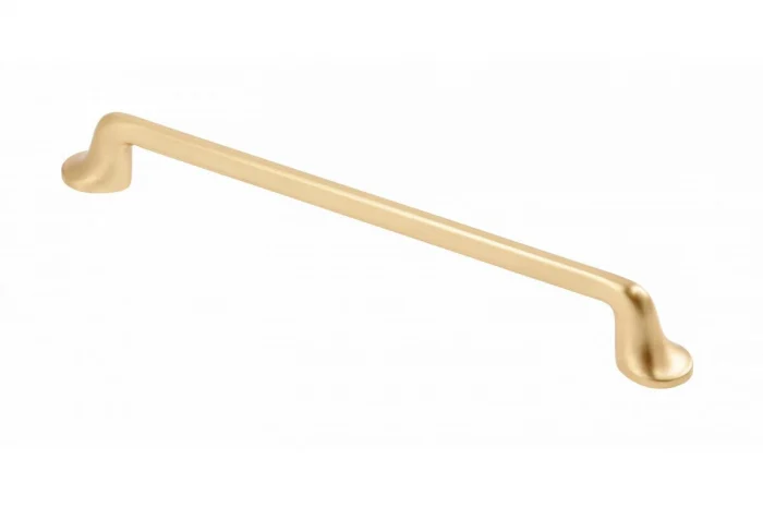 Mânere, butoni, ag. cuier - Maner mobila FABRICIO 128 mm, brushed gold