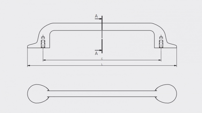Maner mobila FABRICIO 128 mm, negru mat [4]
