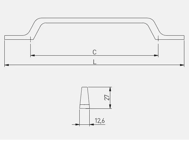 Maner mobila FLAVIO 96 mm, shiny gold [4]