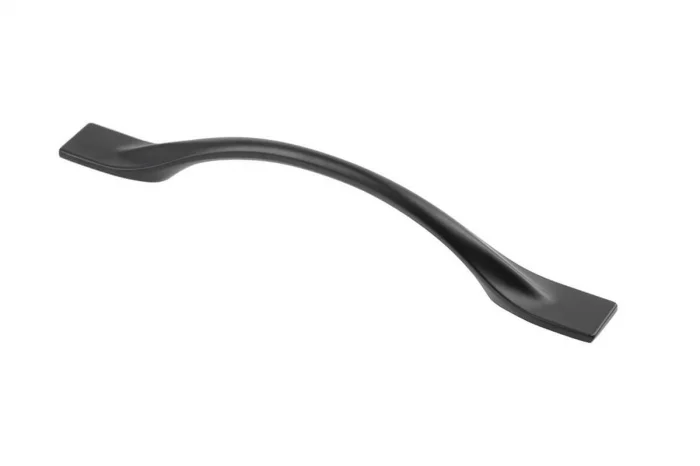 Mânere, butoni, ag. cuier - Maner mobila FLOW 128 mm, negru mat