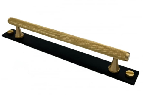 Mânere - Maner mobila HK0054 160 mm, alama + sild negru