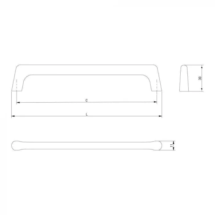 Maner mobila OCTAVIO 160 mm, shiny gold [1]