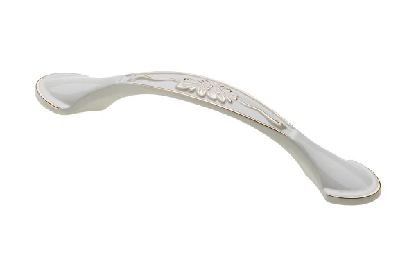 Mânere - Maner mobila ROYAL LATINA 96 mm, alb-auriu
