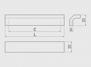 Maner mobila SIGMA 96 mm, negru mat [2]