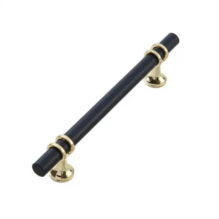 Mânere - Maner mobila ZA015  096 mm, negru + auriu