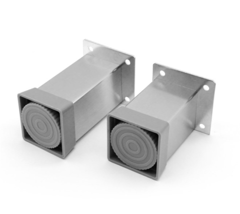 Picior ajustabil pătrat din aluminiu   40x40 H 100mm finisaj aluminiu [2]
