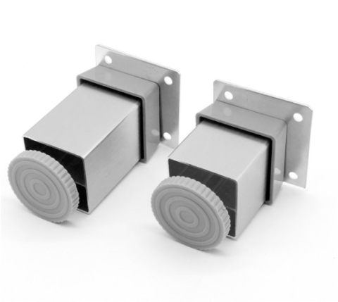 Picior ajustabil pătrat din aluminiu   40x40 H 100mm finisaj aluminiu [3]