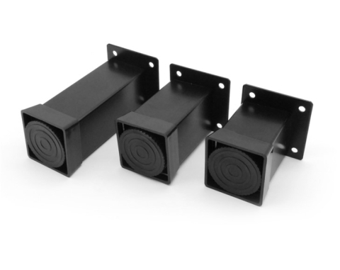 Picior ajustabil pătrat din aluminiu 40x40 H 100mm finisaj negru mat [1]