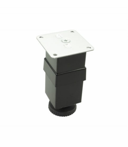 Picior ajustabil pătrat din aluminiu 40x40 H 100mm negru mat [2]