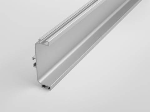 Profil din aluminiu tip GOLA orizontal „C”, lungime 4,2 m. finisaj aluminiu [2]