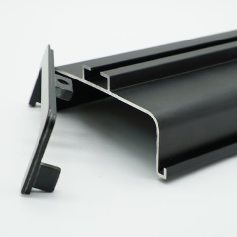 Profil din aluminiu tip GOLA orizontal „C”, lungime 4,2 m.,negru mat [2]