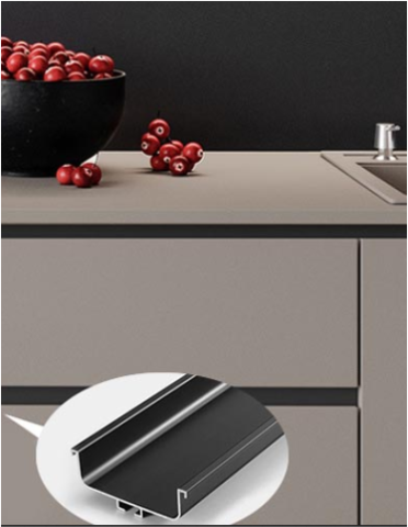 Profil din aluminiu tip GOLA orizontal „C”, lungime 4,2 m.,negru mat [5]