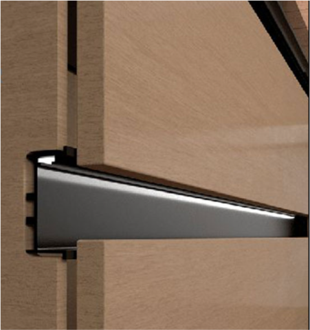 Profil din aluminiu tip GOLA orizontal „C”, lungime 4,2 m.,negru mat [4]