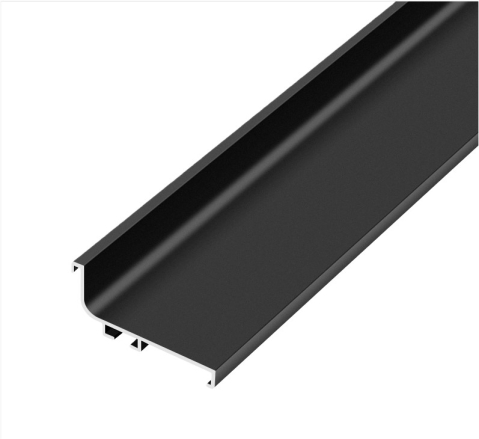 Profil din aluminiu tip GOLA orizontal „J”, H 60 mm., lungime 4,2 m finisaj negru mat [1]