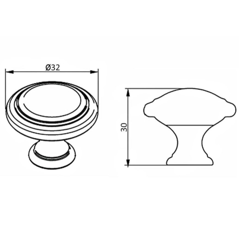 REJS -  Buton mobila ARTESI 32x30 mm, negru [4]