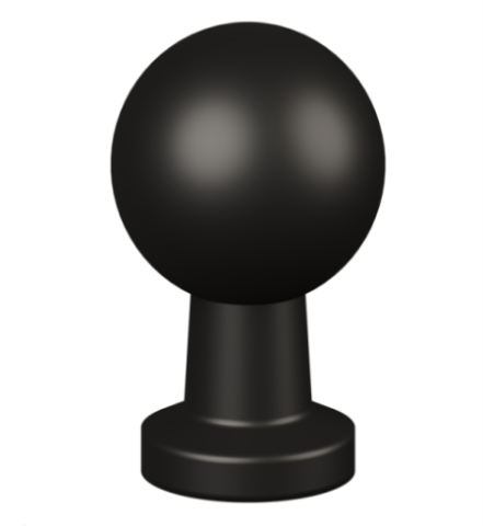 Butoni - REJS - Buton mobila LIRA  32x15 mm, negru