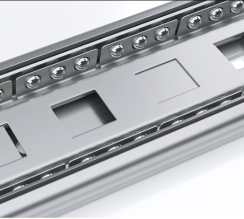 REJS- Glisiera cu  bile L 450 mm H 45 mm SOLIDE SLIDE , amortizare si, extragere totala, 35 kg [1]