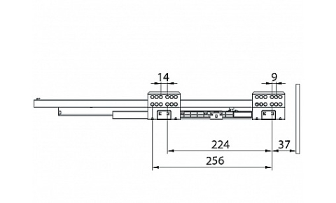 Tandembox Slim L=300mm, H=118mm, alb, reglabil [4]