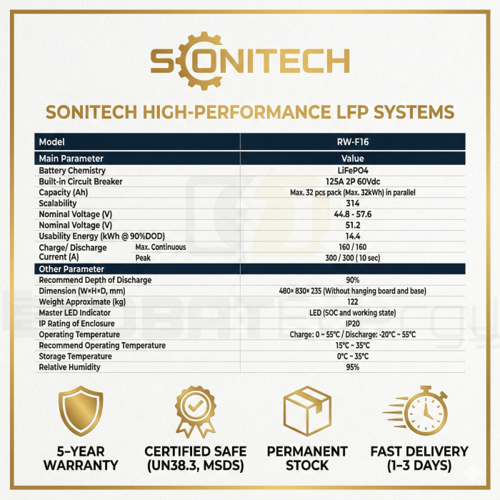 Acumulator Deye Lifepo4 RW-F16 kWh 51.2V 314Ah [3]
